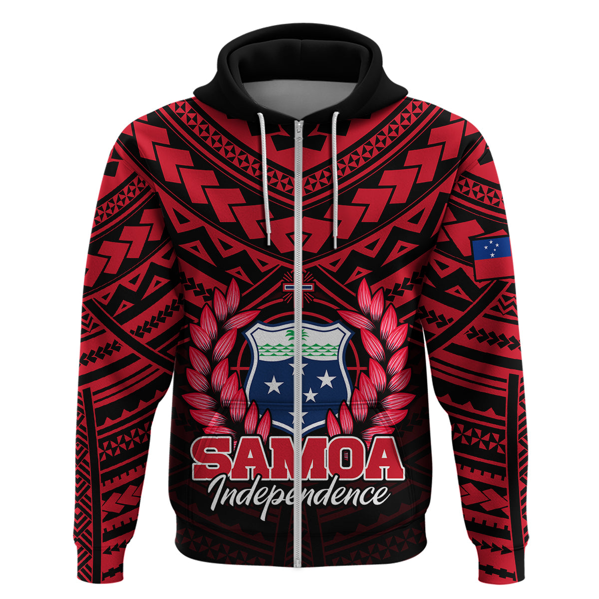Samoa Independence Day Hoodie Ulafa Polynesian Unique Red No1 LT9 - Polynesian Pride