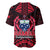 Samoa Independence Day Baseball Jersey Ulafa Polynesian Unique Red No3 LT9 - Polynesian Pride