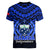 Samoa Independence Day Women V Neck T Shirt Ulafa Polynesian Unique Blue No1 LT9 - Polynesian Pride