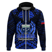 Custom Samoa Independence Day Hoodie Ulafa Polynesian Unique Blue No3 LT9 - Polynesian Pride
