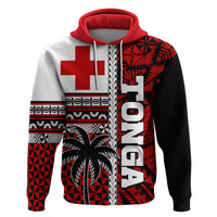 Tonga Kupesi Ngatu Hoodie - Proud Tonga Flag and Palm Tree LT9 - Polynesian Pride