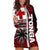 Tonga Kupesi Ngatu Hoodie Dress Proud Tonga with Flag and Palm Tree LT9 - Polynesian Pride