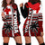 (Custom Personalised) Tonga Kupesi Ngatu Hoodie Dress Proud Tonga with Flag and Palm Tree LT9 Red - Polynesian Pride