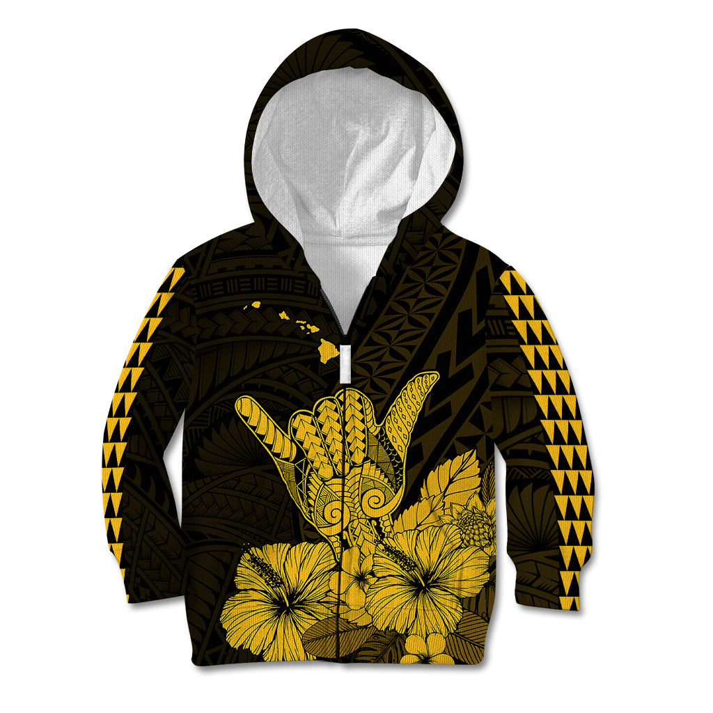 Hawaii Shaka Sign Kid Hoodie Gold Version LT9 - Polynesian Pride