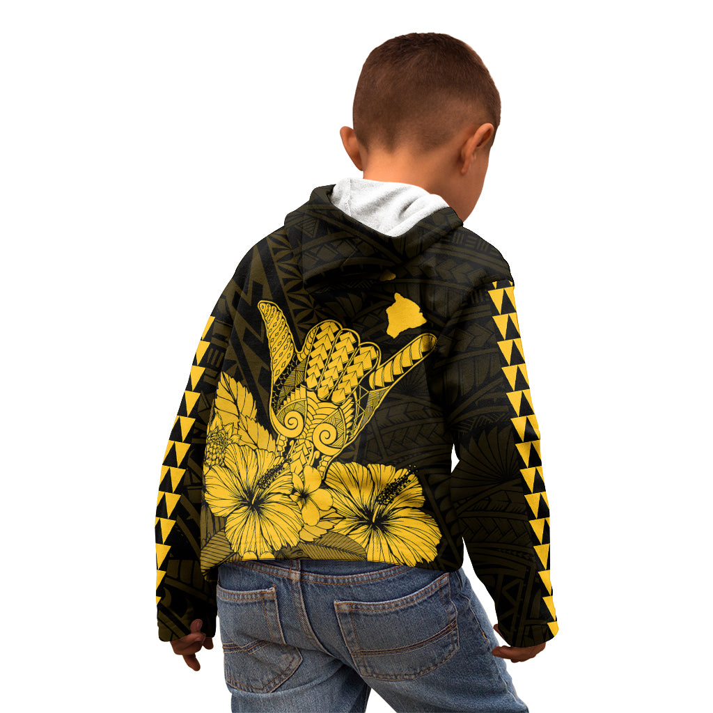Hawaii Shaka Sign Kid Hoodie Gold Version LT9 - Polynesian Pride