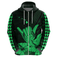 Hawaii Shaka Sign Hoodie Green Version LT9 - Polynesian Pride