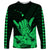 Hawaii Shaka Sign Long Sleeve Shirt Green Version LT9 Unisex Green - Polynesian Pride