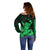 Hawaii Shaka Sign Off Shoulder Sweater Green Version LT9 - Polynesian Pride