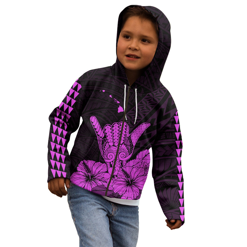 Hawaii Shaka Sign Kid Hoodie Purple Version LT9 - Polynesian Pride