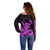 Hawaii Shaka Sign Off Shoulder Sweater Purple Version LT9 - Polynesian Pride