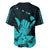 Hawaii Shaka Sign Baseball Jersey Turquoise Version LT9 - Polynesian Pride