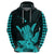 Hawaii Shaka Sign Hoodie Turquoise Version LT9 Zip Hoodie Turquoise - Polynesian Pride