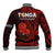 Tonga ANZAC Day Baseball Jacket Lest We Forget Red Version LT9 - Polynesian Pride