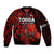 Tonga ANZAC Day Sleeve Zip Bomber Jacket Lest We Forget Red Version LT9 Unisex Red - Polynesian Pride