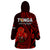 Tonga ANZAC Day Wearable Blanket Hoodie Lest We Forget Red Version LT9 - Polynesian Pride