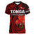 (Custom Personalised) Tonga ANZAC Day Women V Neck T Shirt Lest We Forget Red Version LT9 - Polynesian Pride