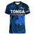 Tonga ANZAC Day Women V Neck T Shirt Lest We Forget Blue Version LT9 - Polynesian Pride