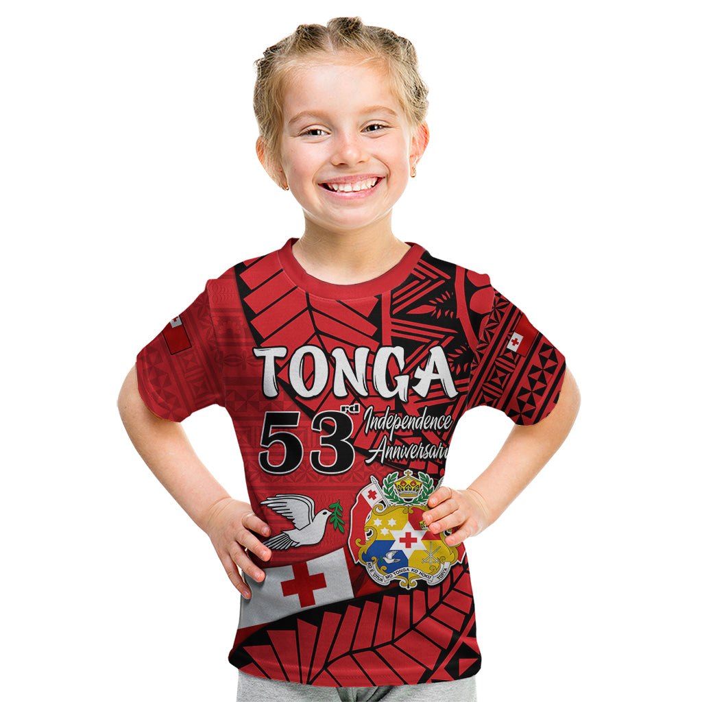 Tonga Emancipation Day Kid T Shirt Happy 53rd Independence Anniversary LT9 Youth XL Size14 - Polynesian Pride