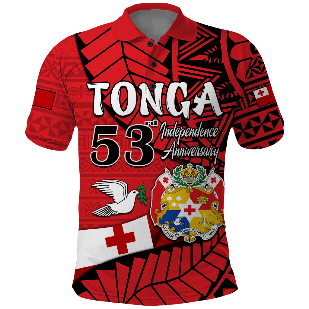 Custom Tonga Emancipation Day Polo Shirt Happy 53rd Independence Anniversary LT9 Red - Polynesian Pride