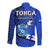 Tonga Emancipation Day Long Sleeve Button Shirt Happy 53rd Independence Anniversary Blue Version LT9 - Polynesian Pride