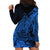 Polynesian Tahiti Island Hoodie Dress The Wave of Water - Blue LT9 - Polynesian Pride