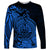 Polynesian Tahiti Island Long Sleeve Shirt The Wave of Water - Blue LT9 Unisex Blue - Polynesian Pride