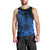 Polynesian Tahiti Island Men Tank Top The Wave of Water - Blue LT9 - Polynesian Pride