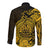 Polynesian Tahiti Island Long Sleeve Button Shirt The Wave of Water - Gold LT9 - Polynesian Pride