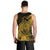 Polynesian Tahiti Island Men Tank Top The Wave of Water - Gold LT9 - Polynesian Pride