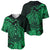 Polynesian Tahiti Island Baseball Jersey The Wave of Water - Green LT9 Green - Polynesian Pride