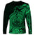 Polynesian Tahiti Island Long Sleeve Shirt The Wave of Water - Green LT9 - Polynesian Pride