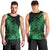 Polynesian Tahiti Island Men Tank Top The Wave of Water - Green LT9 - Polynesian Pride