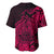 Polynesian Tahiti Island Baseball Jersey The Wave of Water - Pink LT9 - Polynesian Pride