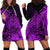 Polynesian Tahiti Island Hoodie Dress The Wave of Water - Purple LT9 Purple - Polynesian Pride