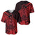 Polynesian Tahiti Island Baseball Jersey The Wave of Water - Red LT9 Red - Polynesian Pride