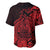 Polynesian Tahiti Island Baseball Jersey The Wave of Water - Red LT9 - Polynesian Pride