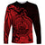 Polynesian Tahiti Island Long Sleeve Shirt The Wave of Water - Red LT9 Unisex Red - Polynesian Pride