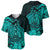 Polynesian Tahiti Island Baseball Jersey The Wave of Water - Turquoise LT9 Turquoise - Polynesian Pride