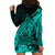 Polynesian Tahiti Island Hoodie Dress The Wave of Water - Turquoise LT9 - Polynesian Pride