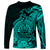 Polynesian Tahiti Island Long Sleeve Shirt The Wave of Water - Turquoise LT9 - Polynesian Pride