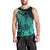 Polynesian Tahiti Island Men Tank Top The Wave of Water - Turquoise LT9 - Polynesian Pride