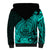 Polynesian Tahiti Island Sherpa Hoodie The Wave of Water - Turquoise LT9 - Polynesian Pride