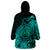 Polynesian Tahiti Island Wearable Blanket Hoodie The Wave of Water - Turquoise LT9 - Polynesian Pride