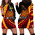 Papua New Guinea Hoodie Dress The Greater Bird of Paradise LT9 Black - Polynesian Pride