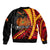 (Custom Personalised) Papua New Guinea Sleeve Zip Bomber Jacket The Greater Bird of Paradise LT9 - Polynesian Pride