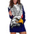 American Samoa Hoodie Dress Bald Eagle with Polynesian Pattern LT9 - Polynesian Pride