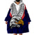 American Samoa Wearable Blanket Hoodie Bald Eagle with Polynesian Pattern LT9 - Polynesian Pride