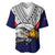 (Custom Personalised) American Samoa Baseball Jersey Bald Eagle with Polynesian Pattern LT9 - Polynesian Pride