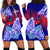 Guam Hoodie Dress Polynesian Floral Tribal LT9 Gradient - Polynesian Pride