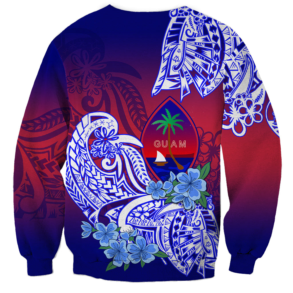 Guam Sweatshirt Polynesian Floral Tribal LT9 - Polynesian Pride